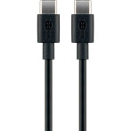 USB-C Kabel 15W - 2m (USB-C/USB-C) Svart - Goobay
