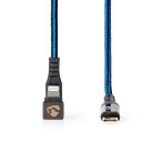 USB-C til Lightning kabel - 2m (Gaming 180) Blå - Nedis