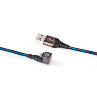 USB-A til Lightning Kabel - 1m (Gaming 180) Blå - Nedis