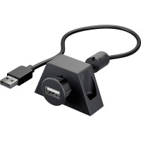 USB-A forlenger kabel - 0,6m (m/monteringsbraketter) Goobay