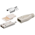 Løs USB-A plugg for montering på kabel (lodding) Goobay