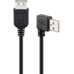 USB-A forlenger kabel - 0,15m (m/vinkel) Goobay