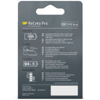Oppladbare AAA Batterier (800mAh) GP ReCyko Pro - 4pk