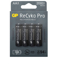 Oppladbare AA batterier (2100mAh) GP ReCyko Pro - 4-Pack