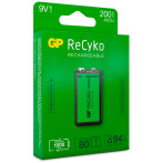 Oppladbar 9V batterier (200mAh) GP ReCyko - 1-Pack