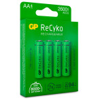 Oppladbare AA batterier (2600mAh) GP ReCyko - 4-Pack