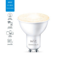 WiZ WiFi Dimbar LED pære GU10 - 4,9W (50W) Hvit