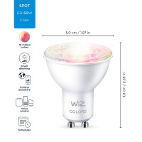 WiZ WiFi LED pære GU10 - 4,9W (50W) Farge