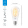 WiZ WiFi Edison LED glødepære E27 - 6,7W (60W) Klar