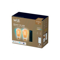WiZ startsett (2x LED glødepære E27 + Fjernkontroll)