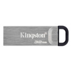 USB 3.2 Minnepenn 32GB (m/hank) Sølv - Kingston Kyson