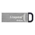 USB 3.2 Minnepenn 64GB (m/hank) Sølv - Kingston Kyson