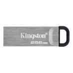 USB 3.2 Minnepenn 256GB (m/hank) Sølv - Kingston Kyson