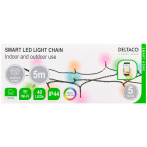 Wi-Fi LED lyskjede utendørs - 5m (40 LED) Farge - Deltaco