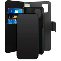 iPhone 12 Mini flip deksel EcoLeather (4 rom) Svart - Puro