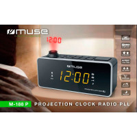 Klokkeradio m/projektor - Muse M-188