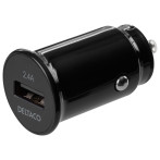 USB billader 2,4A/12W (1xUSB-A) Svart - Deltaco
