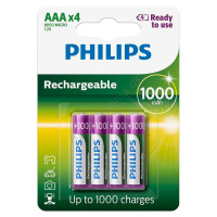 Philips Oppladbare AAA Batterier (1000mAh) 4pk