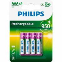 Philips Oppladbare AAA Batterier (950mAh) 4pk