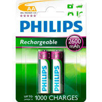 Philips Oppladbare AA batterier (2600mAh) 2-Pack