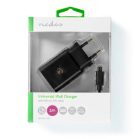 Micro USB lader 1m - 2,1A (1x USB-A) Svart - Nedis