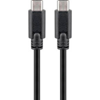 USB-C Kabel 60W - 0,5m (USB-C/USB-C) Svart - Goobay
