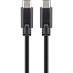 USB-C Kabel 60W - 1m (USB-C/USB-C) Svart - Goobay