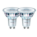 Philips LED spot GU10 - 3,5W (35W) Varm hvit - 2-Pack