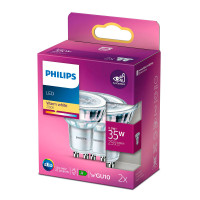 Philips LED spot GU10 - 3,5W (35W) Varm hvit - 2-Pack