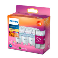 Philips dim. LED spot GU10 - 3,8W (50W) Varm hvit - 3-Pack