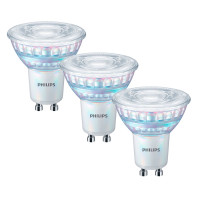 Philips dim. LED spot GU10 - 3,8W (50W) Varm hvit - 3-Pack
