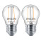 Philips Krone LED Glødepære E27 Klar - 2W (25W) 2pk