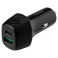 USB-C billader 3A/18W (1xUSB-A/1xUSB-C) Svart - Deltaco