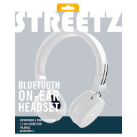 Bluetooth Hodetelefon (22 timer) Hvit - Streetz