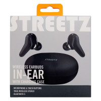 Bluetooth Earbuds In-Ear (10 timer) Svart - Streetz TWS-113