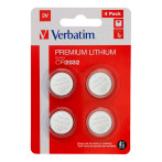 CR2032 knappcelle batterier 3V (Lithium) Verbatim - 4-Pack