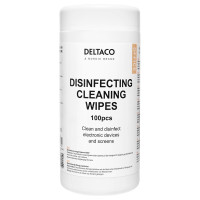 Rengjøringsservietter - antibakteriell (100 stk) Deltaco