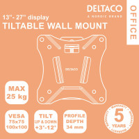 TV Veggfeste 13-27tm (25kg) Compact Slim - Deltaco