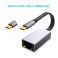 USB-C nettverkskort 1000Mbps (USB-C/RJ45) Platinet