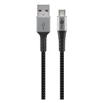 Micro USB Kabel - 1m (Micro USB/USB-A) Grå - Goobay