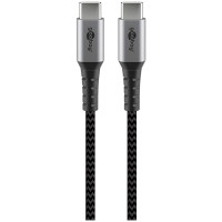 USB-C Kabel - 2m (USB-C/USB-C) Grå - Goobay