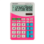 Sharp EL-M332 Kalkulator m/solcelle (10 siffer) Rød