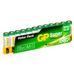 AA Batterier (Alkaline) GP Super - 12-Pack