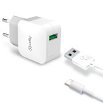 USB-C Lader m/kabel (1xUSB-A) Celly