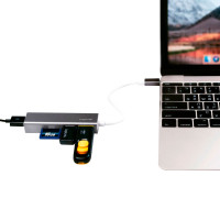 USB-C Hub (3xUSB-A/kortleser) Logilink