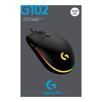 Logitech G102 Gaming Mus m/RGB (6 knapper) Svart