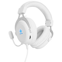 Deltaco Gaming Headset Whiteline WCH85 (m/LED)