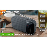 Muse M-025 R Bærbar FM Radio - Svart