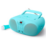 Muse M-203 KB Boombox m/mikrofon (m/CD/FM/AUX) Blå