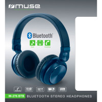 Muse M-276 BTB Bluetooth Hodetelefoner (10 timer) Blå
